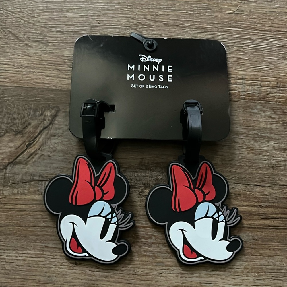 New Disney Minnie Mouse Set Of 2 Luggage/Bag Tags